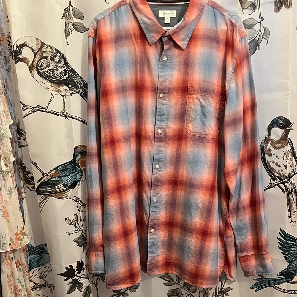 Sun + Stone Vibrant Plaid Men's Shirt